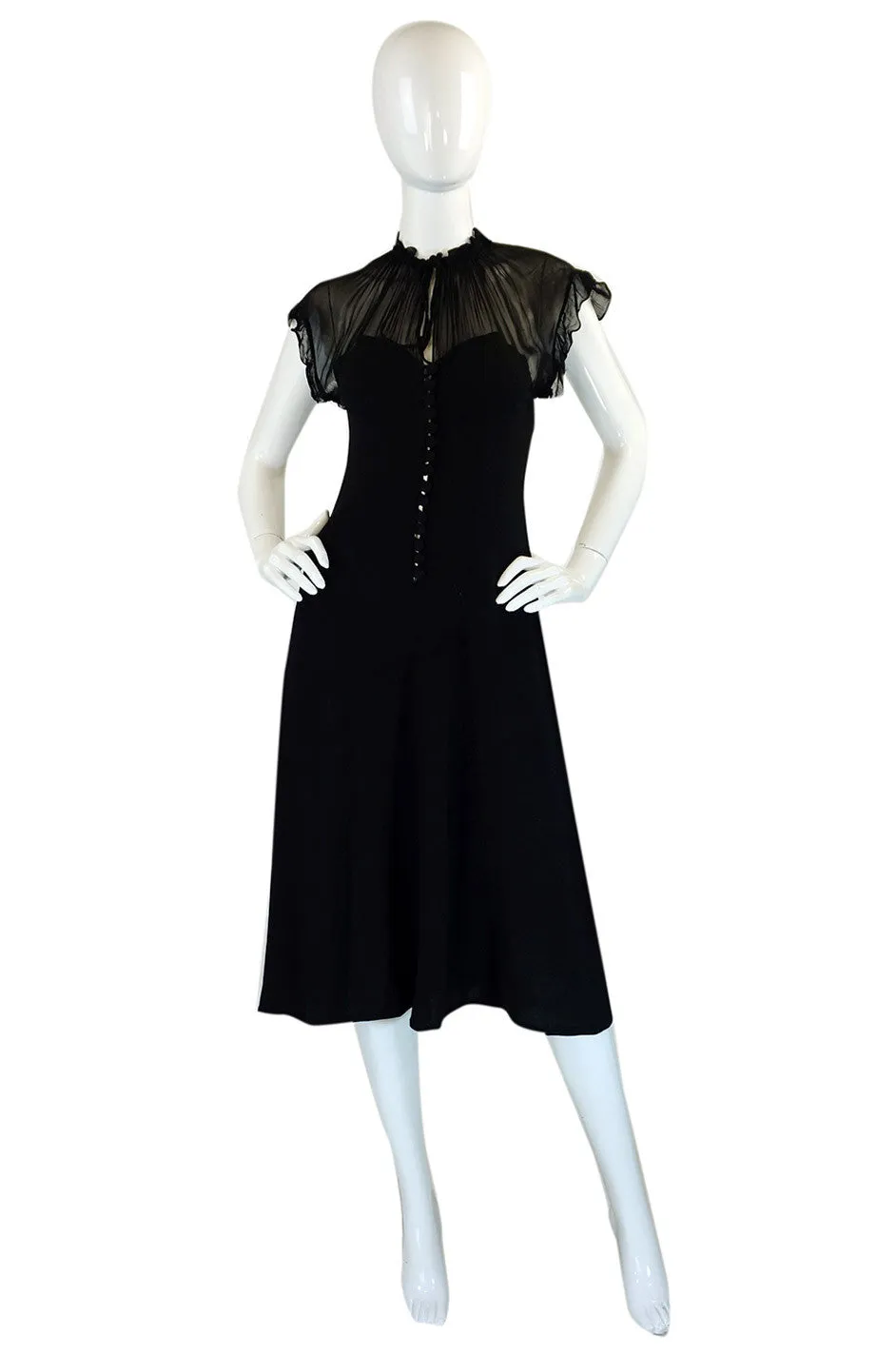1970s Ossie Clark Radley Crepe Dress