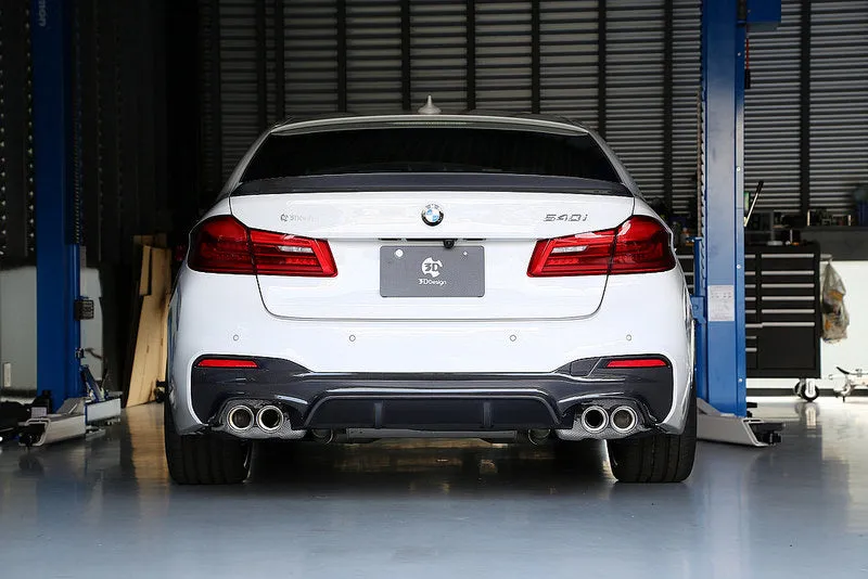 3D Design G30 5-Series Carbon Rear Diffuser - Type 2
