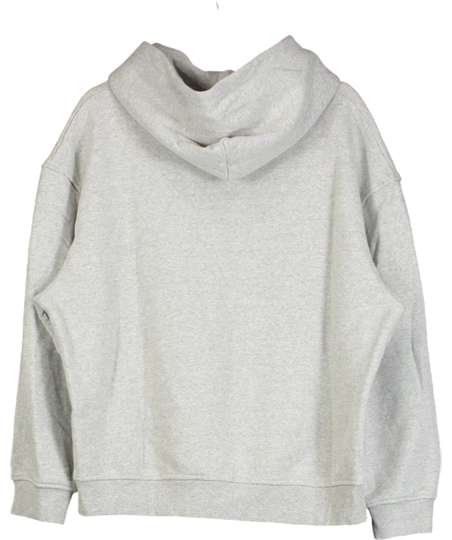 4th & Reckless Grey Courchevel Slogan Oversized Hoodie- Easton UK 10