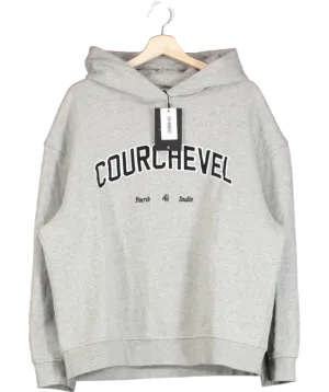 4th & Reckless Grey Courchevel Slogan Oversized Hoodie- Easton UK 10