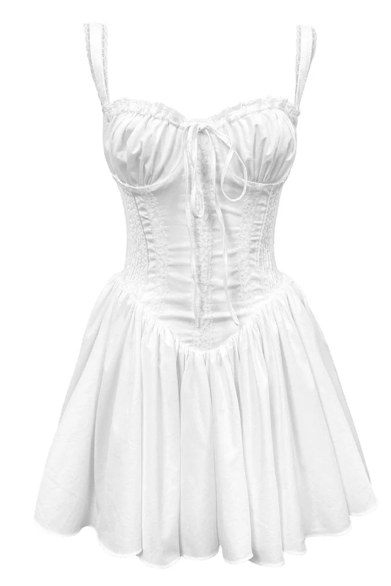 Agie Lace Corset Mini Puff Dress
