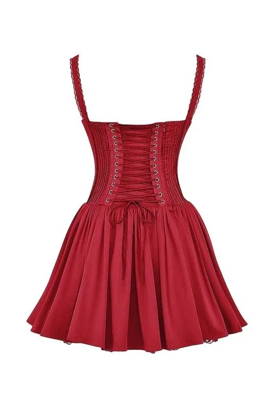 Agie Lace Corset Mini Puff Dress