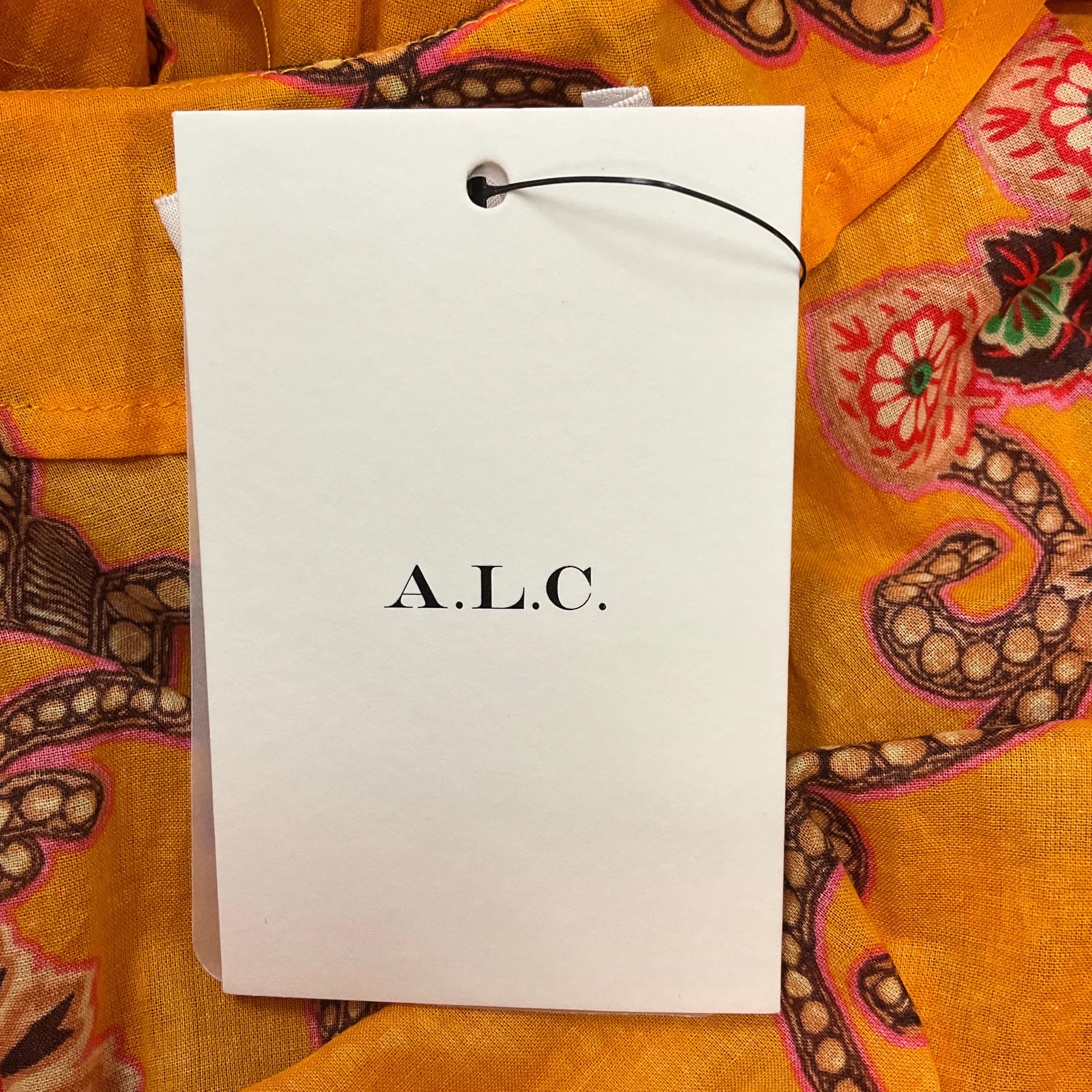 A.L.C. Yellow Sayer Cotton Midi Dress