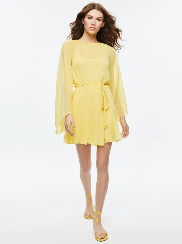 Alice   Olivia Gitana Mini Dress with Tie Belt