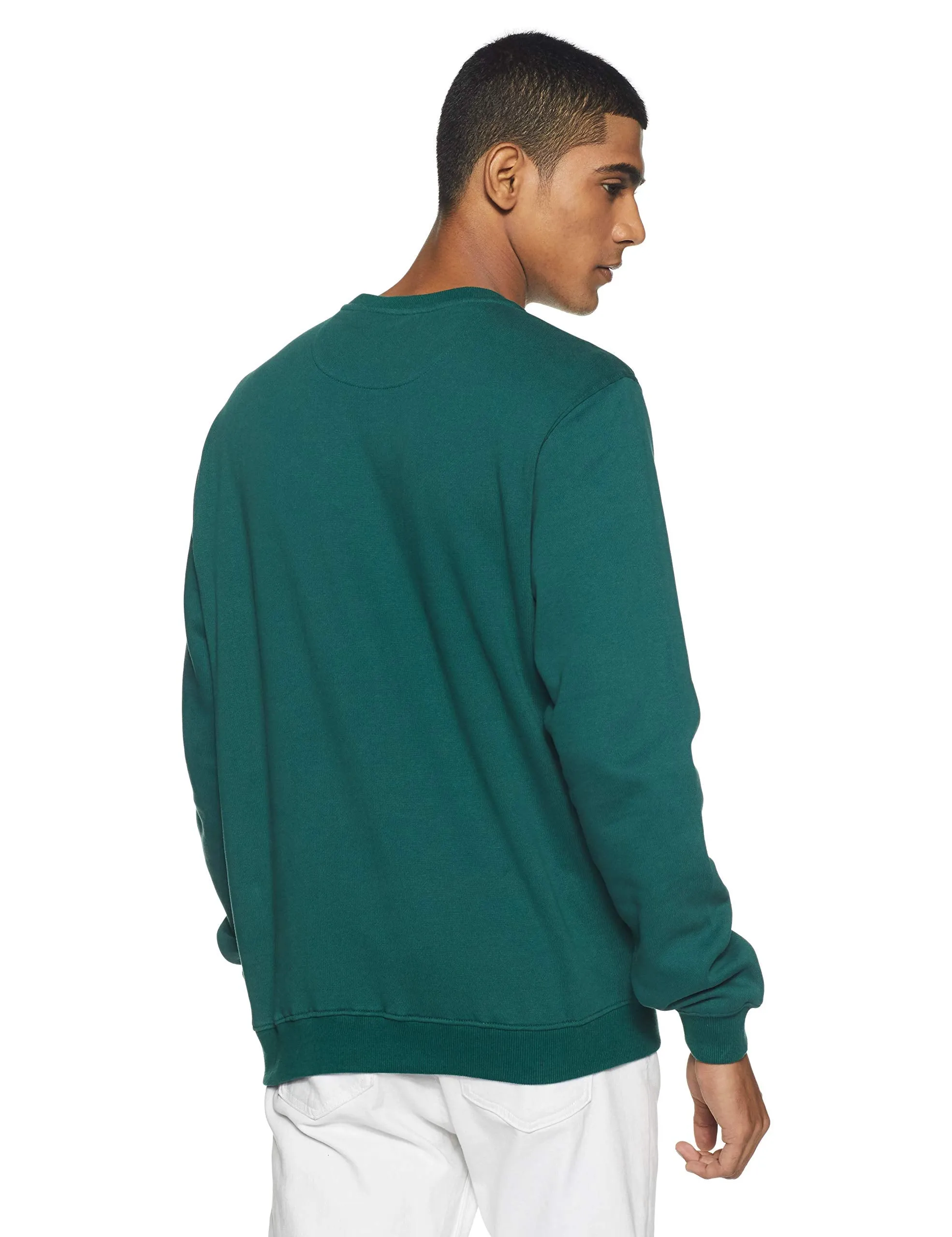 Allen Solly Men's Sweatshirt (ASSTORGPG90892S_Pine Green 19-5414TCX)