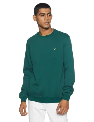 Allen Solly Men's Sweatshirt (ASSTORGPG90892S_Pine Green 19-5414TCX)