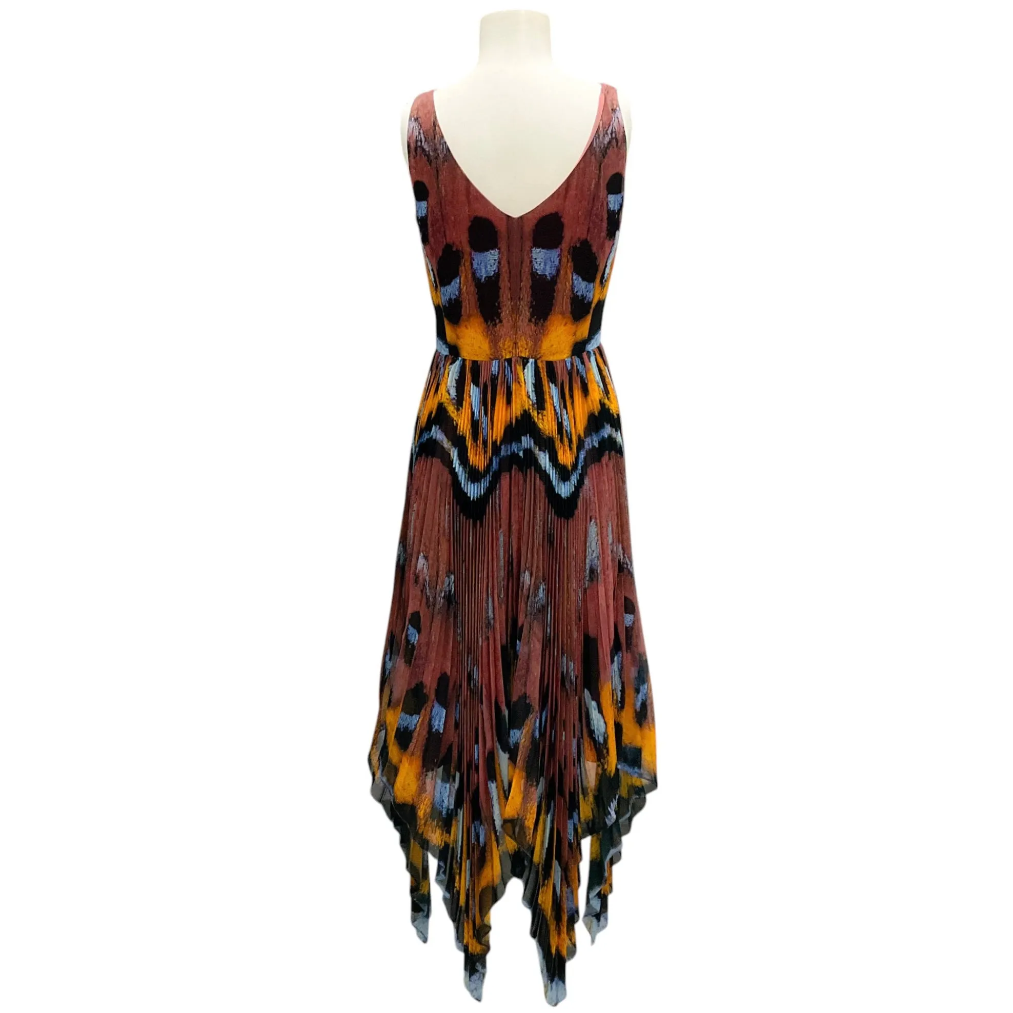 Altuzarra Brown Multi Annabella Hazelwood Print Sleeveless Midi Dress