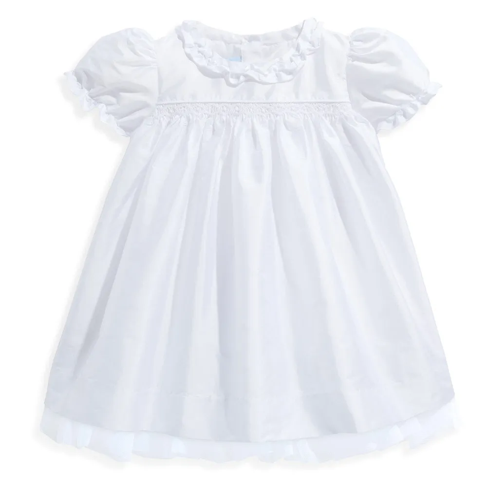 Annabelle Party Dress -- White Taffeta