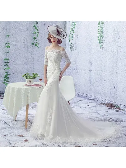 Appliques Mermaid Wedding Dress