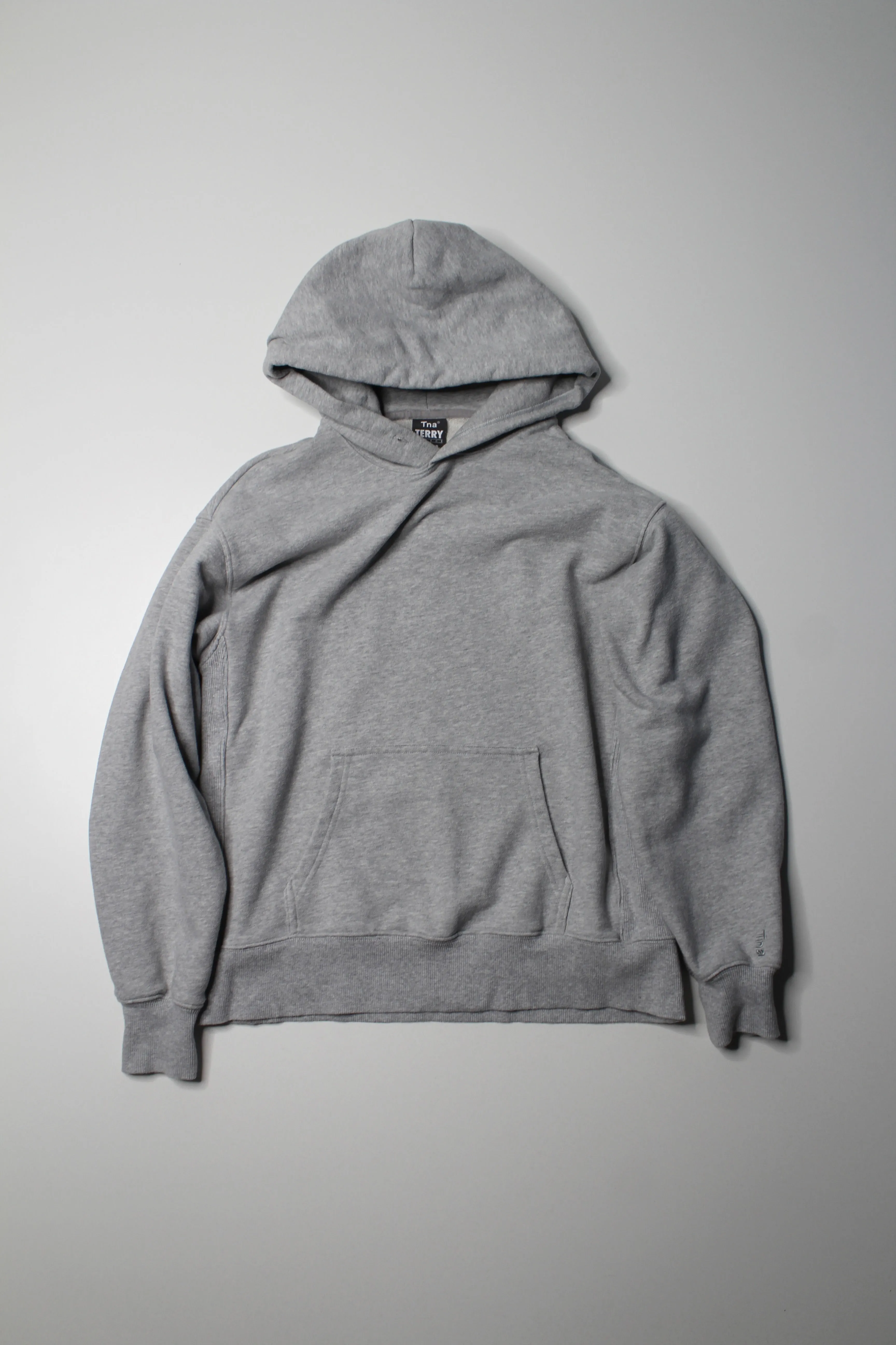 Aritzia TNA heathered grey terry boyfriend hoodie, size xxsmall (fits like small) (matching jogger available)