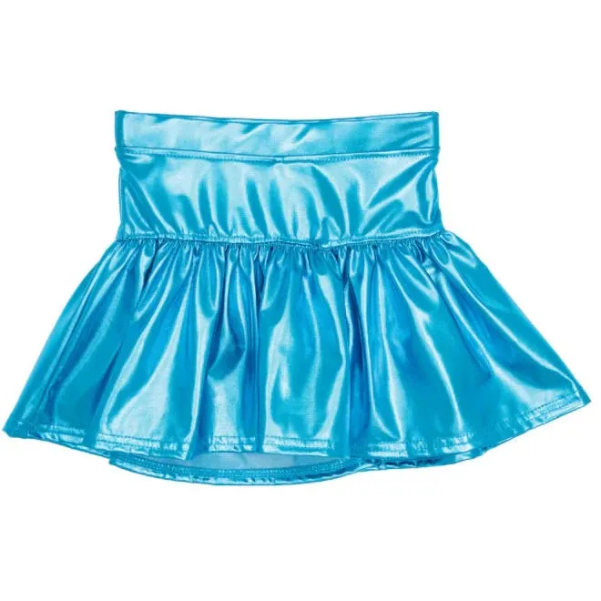 Azarhia Gathered Skort - Metallic Turquoise