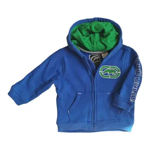 BABY BOY SIZE 12 MONTHS - ECKO Unlimited, Blue Zippered Hoodie EUC B30