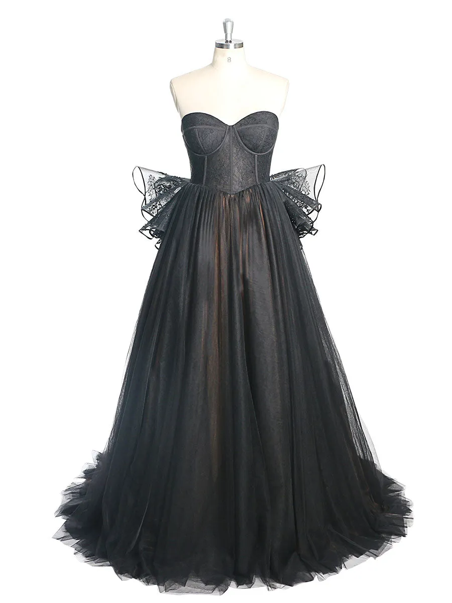 Black Strapless Colored wedding dresses Ball Gown Custom Colors YW230331
