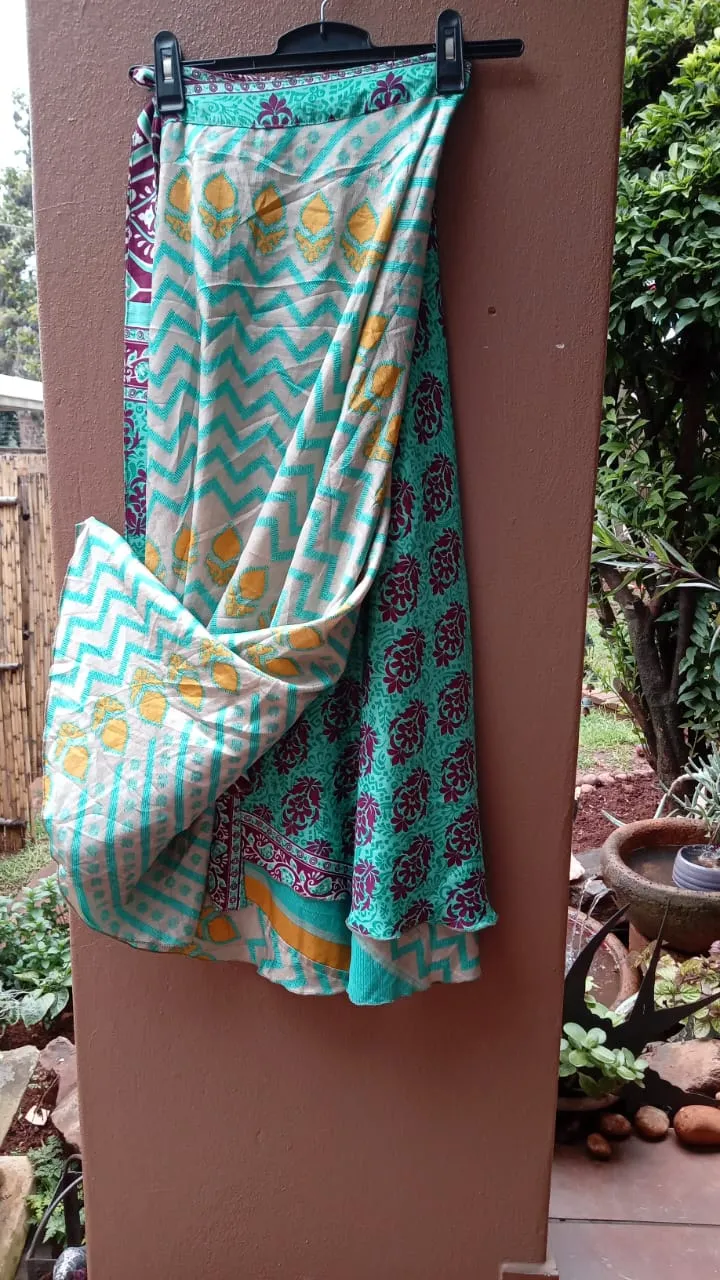 Blue Baiana Wrap Skirt