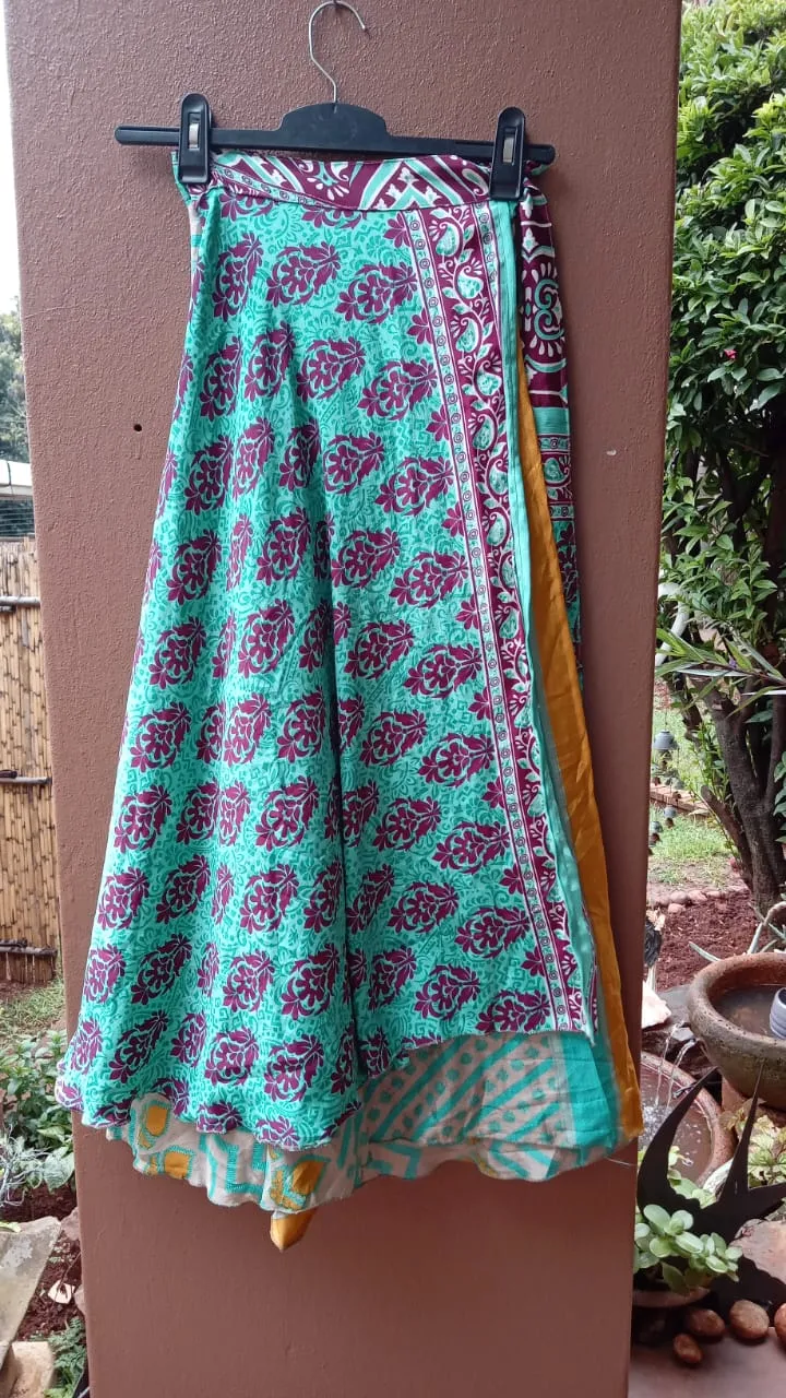 Blue Baiana Wrap Skirt