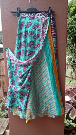 Blue Baiana Wrap Skirt