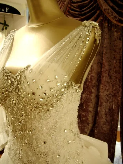 Bowknot Cathedral Train Wedding Dress