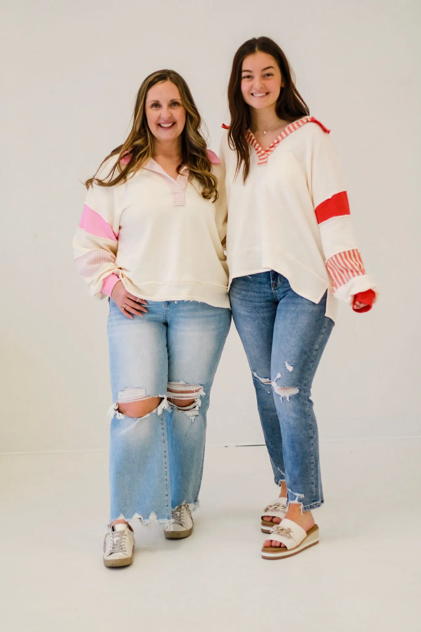 Bring Out the Best Buckletlist Pullover in Cream & Red