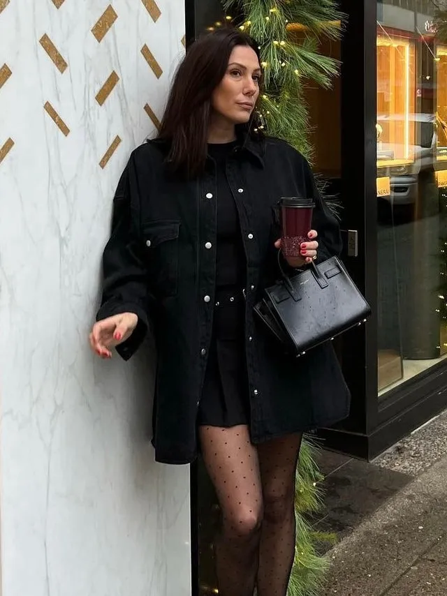 BRUNETTE THE LABEL Oversized Denim Jacket / Shirt Dress