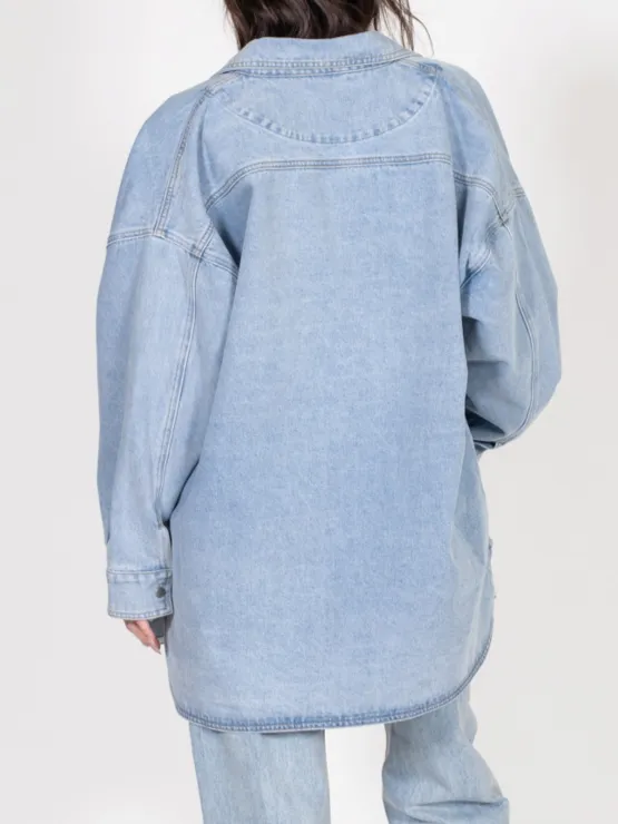 BRUNETTE THE LABEL Oversized Denim Jacket / Shirt Dress
