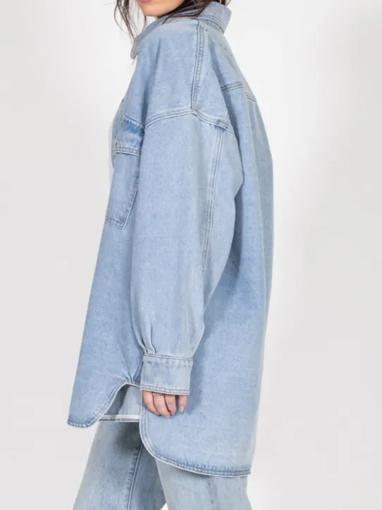 BRUNETTE THE LABEL Oversized Denim Jacket / Shirt Dress