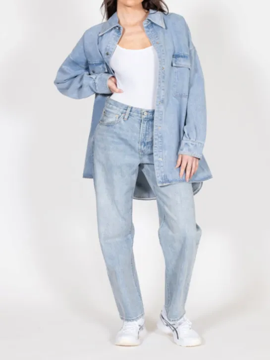 BRUNETTE THE LABEL Oversized Denim Jacket / Shirt Dress