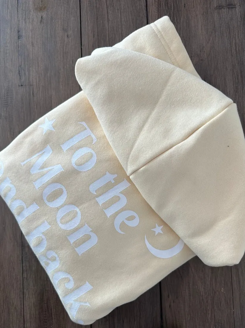 Brunette the Label  To The Moon & Back Hoodie - Lemoncello