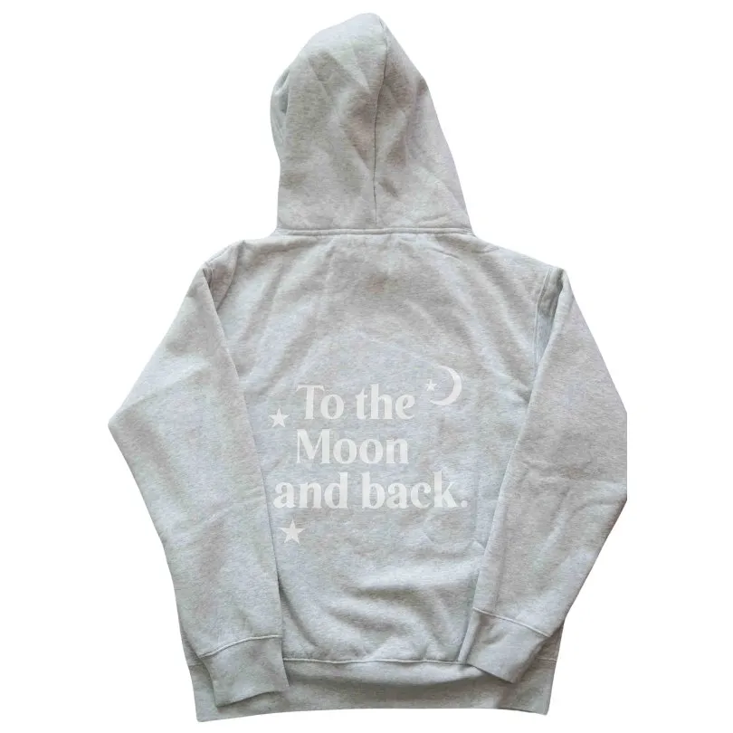 Brunette the Label  To The Moon & Back Hoodie - Pebble Grey