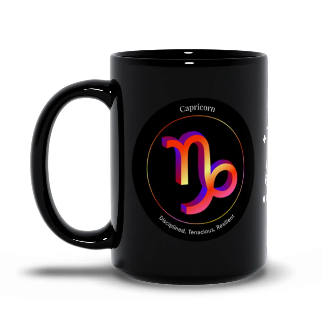 Capricorn Black Mug