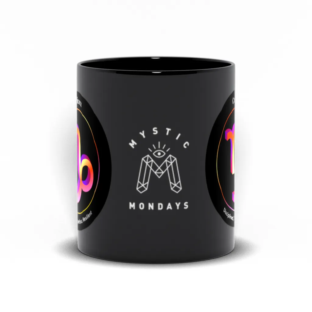 Capricorn Black Mug