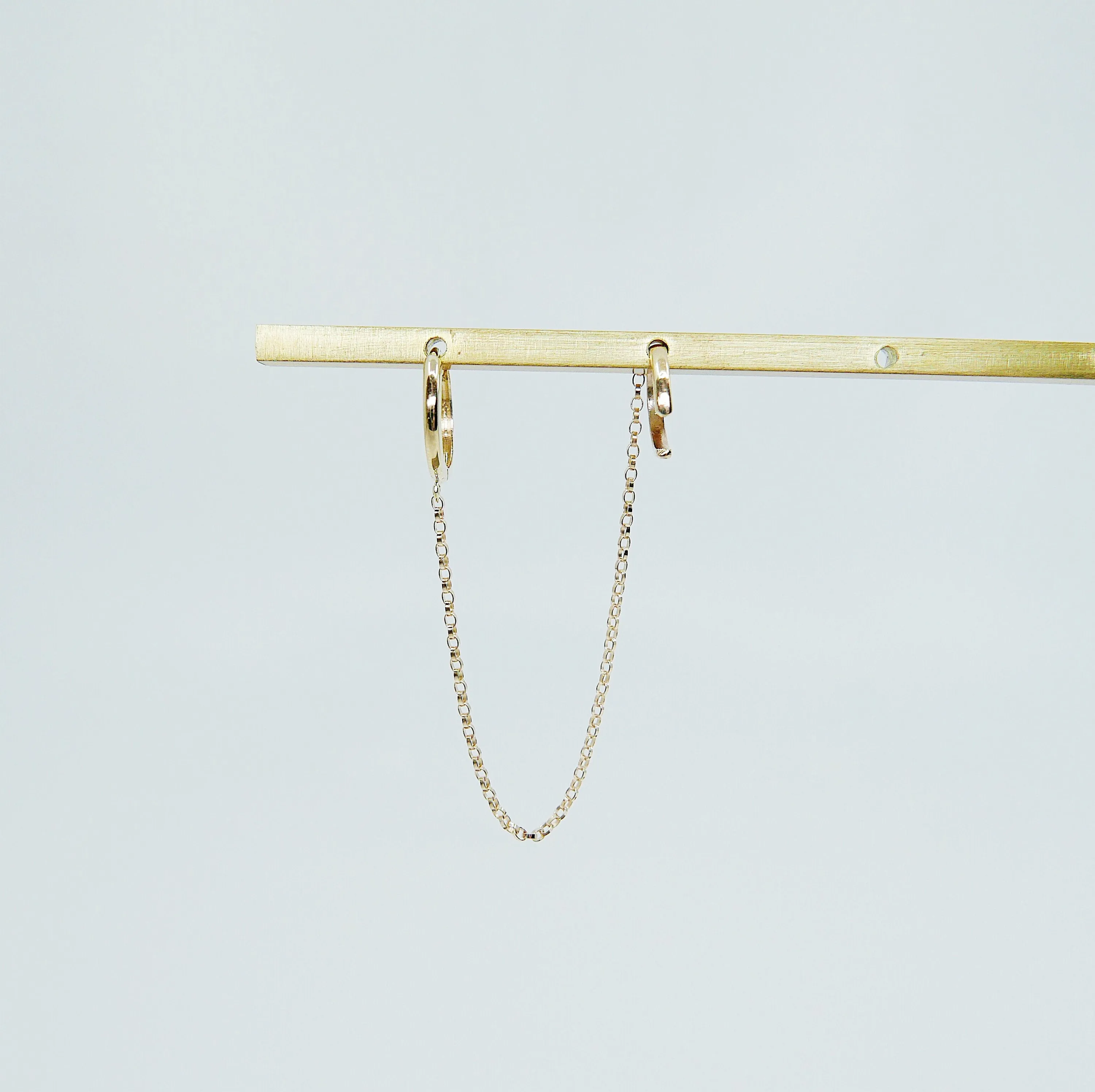 Chained Hoops Cuff Earring