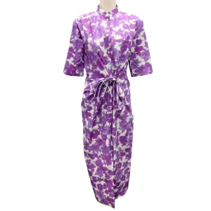 Christian Wijnants Purple / White Tie-Dye Print Long Dress