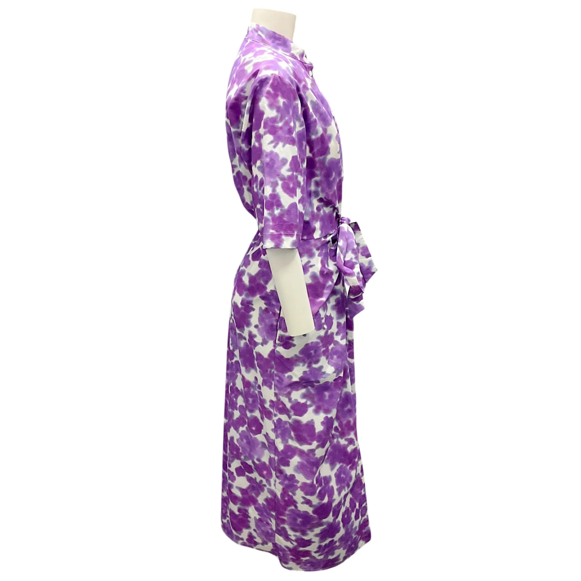 Christian Wijnants Purple / White Tie-Dye Print Long Dress