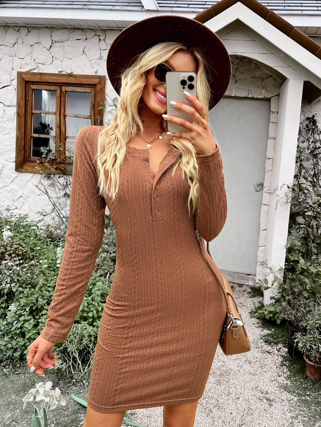 Chuwina Knit Dress - Mocha