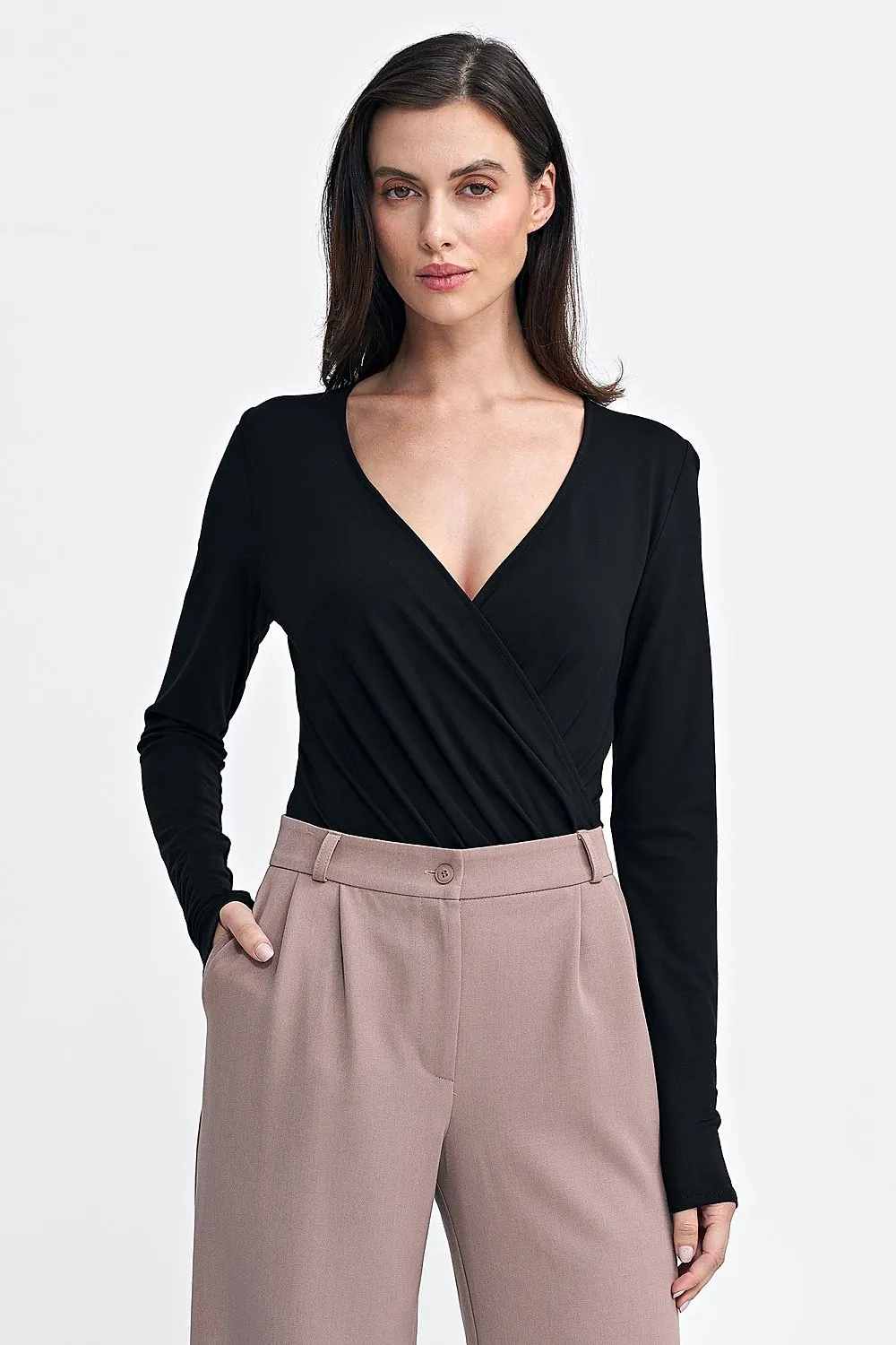 City Wrap – Deep V-Neck Bodysuit