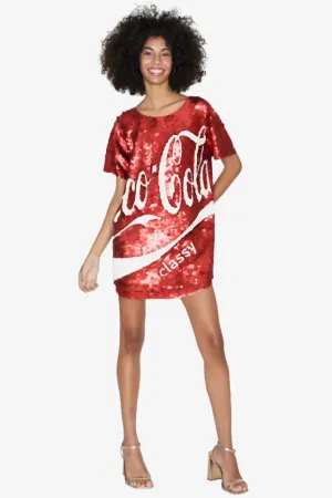 Coco Cola Sequin Maxi Tee Dress