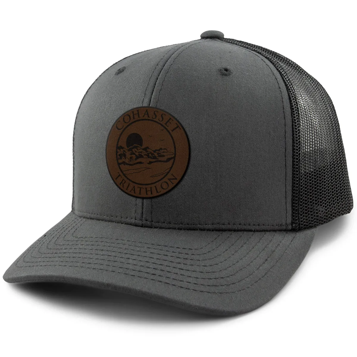 Cohasset Triathlon Leather Patch Classic Snapback Trucker