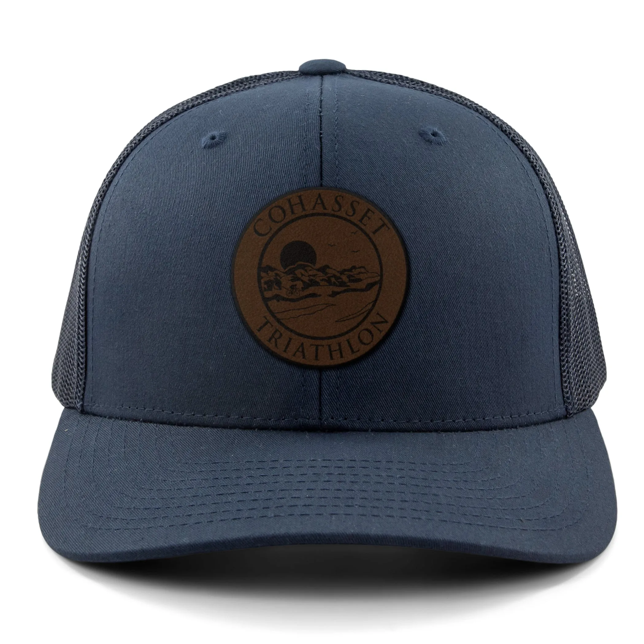 Cohasset Triathlon Leather Patch Classic Snapback Trucker
