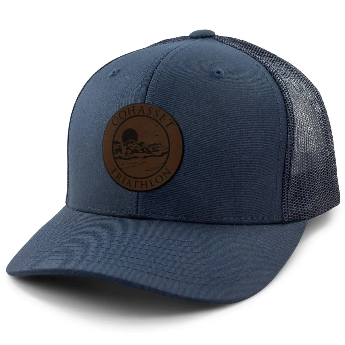 Cohasset Triathlon Leather Patch Classic Snapback Trucker