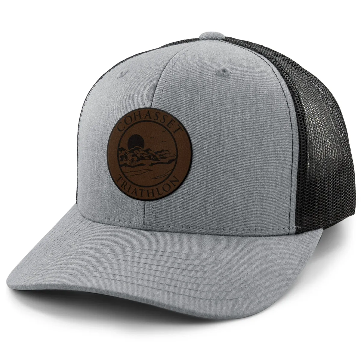 Cohasset Triathlon Leather Patch Classic Snapback Trucker