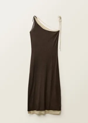 Combined lyocell knit dress