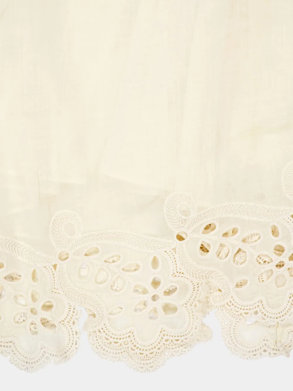 Cream Coco Embroidered Ramie Maxi Dress