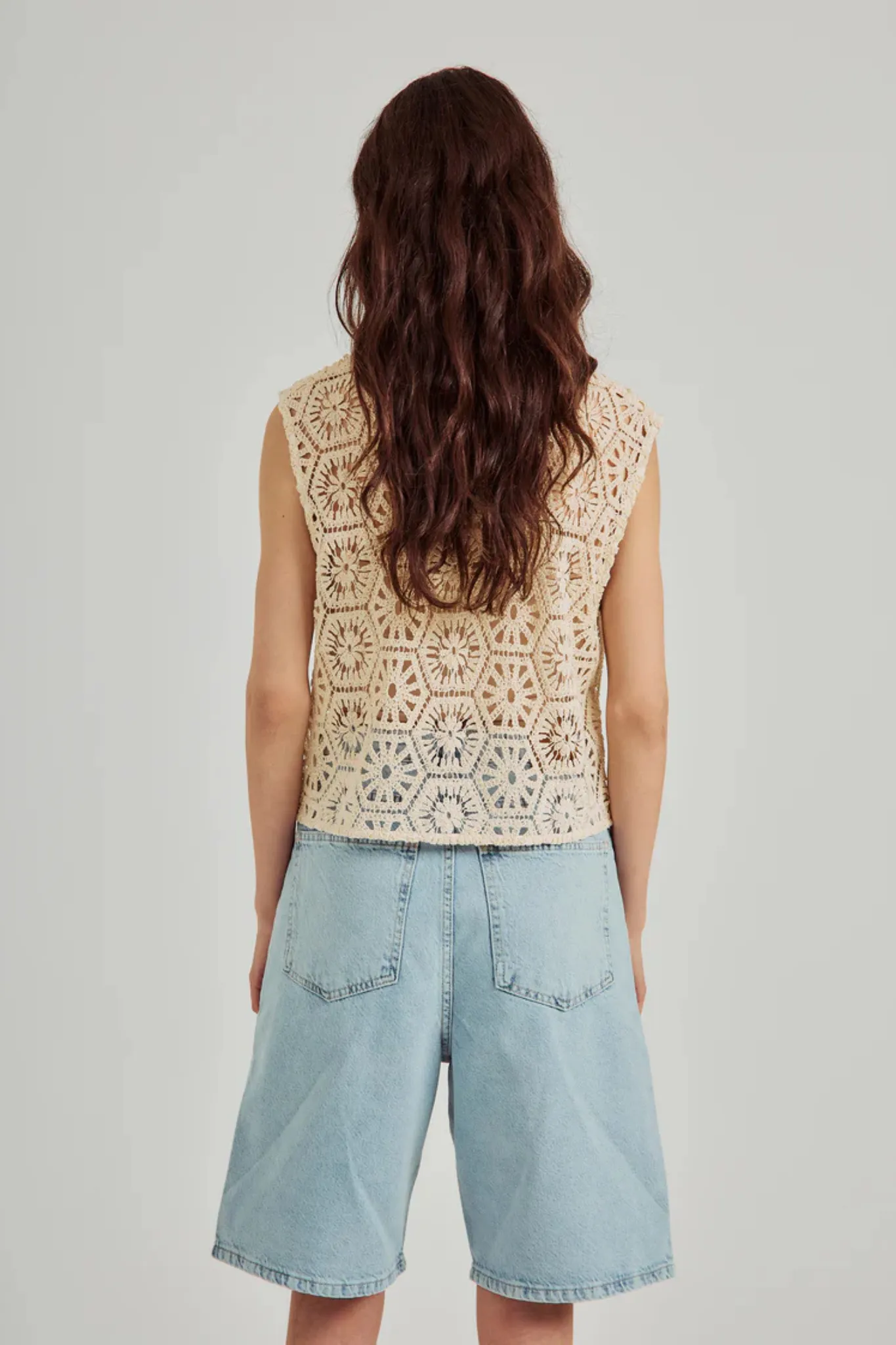 CROCHET TOP - OFF-WHITE