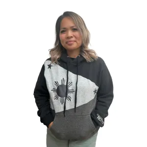 Cultured Roots Philippines Gray Flag 3 Stars and Sun Hoodies