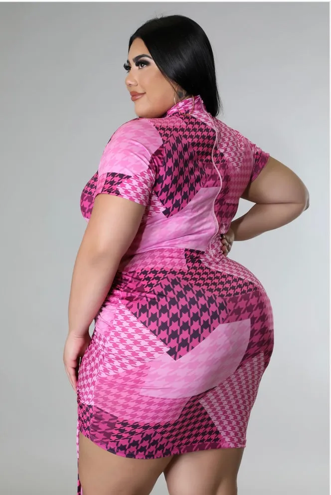 Curvy Black and Pink Dress