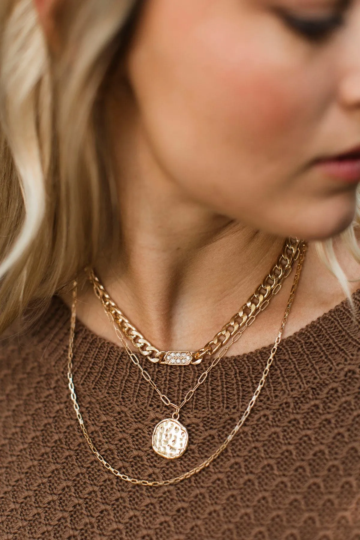 Daily Charm Layered Necklace- Gold