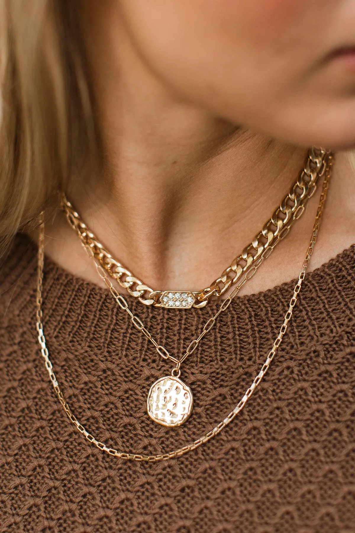 Daily Charm Layered Necklace- Gold