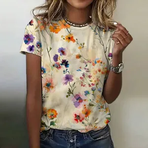 Daniella- Vintage Floral Print T-Shirt