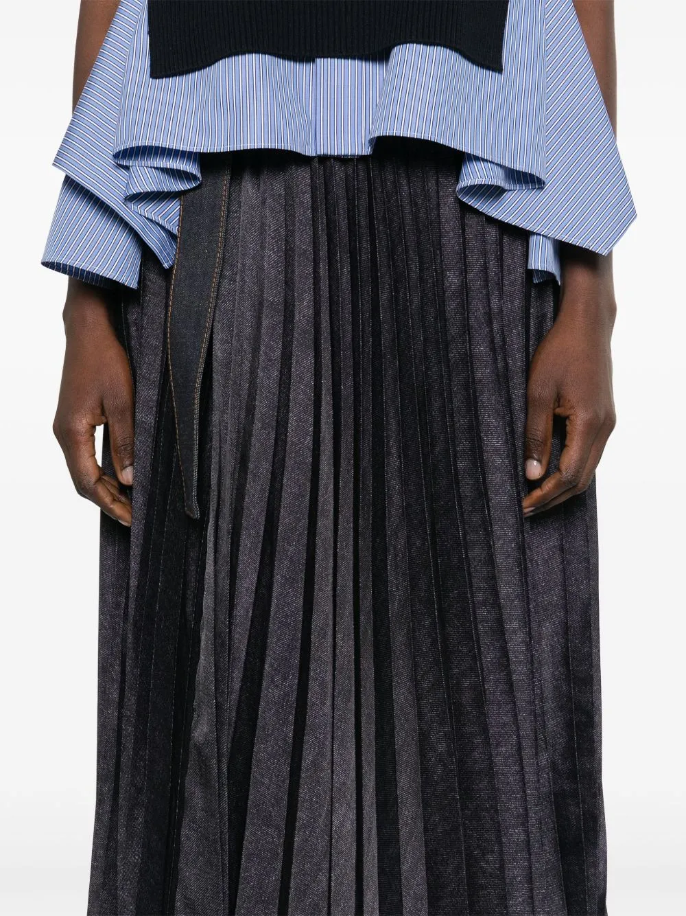 Denim mix skirt