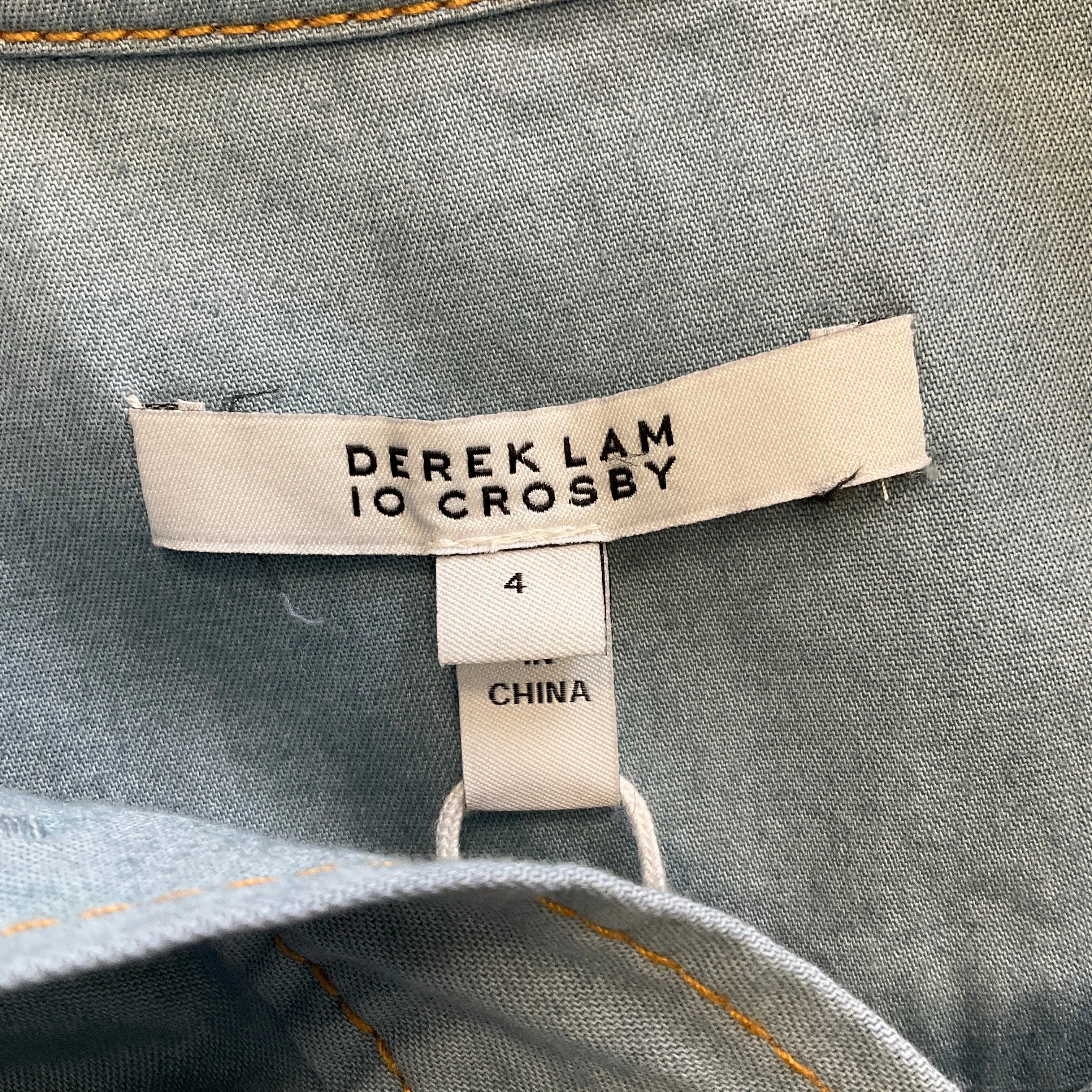 Derek Lam 10 Crosby Light Blue Denim Chambray Midi Dress